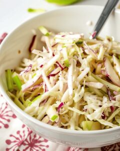 Sweet and Tangy Apple Coleslaw Salad Recipe