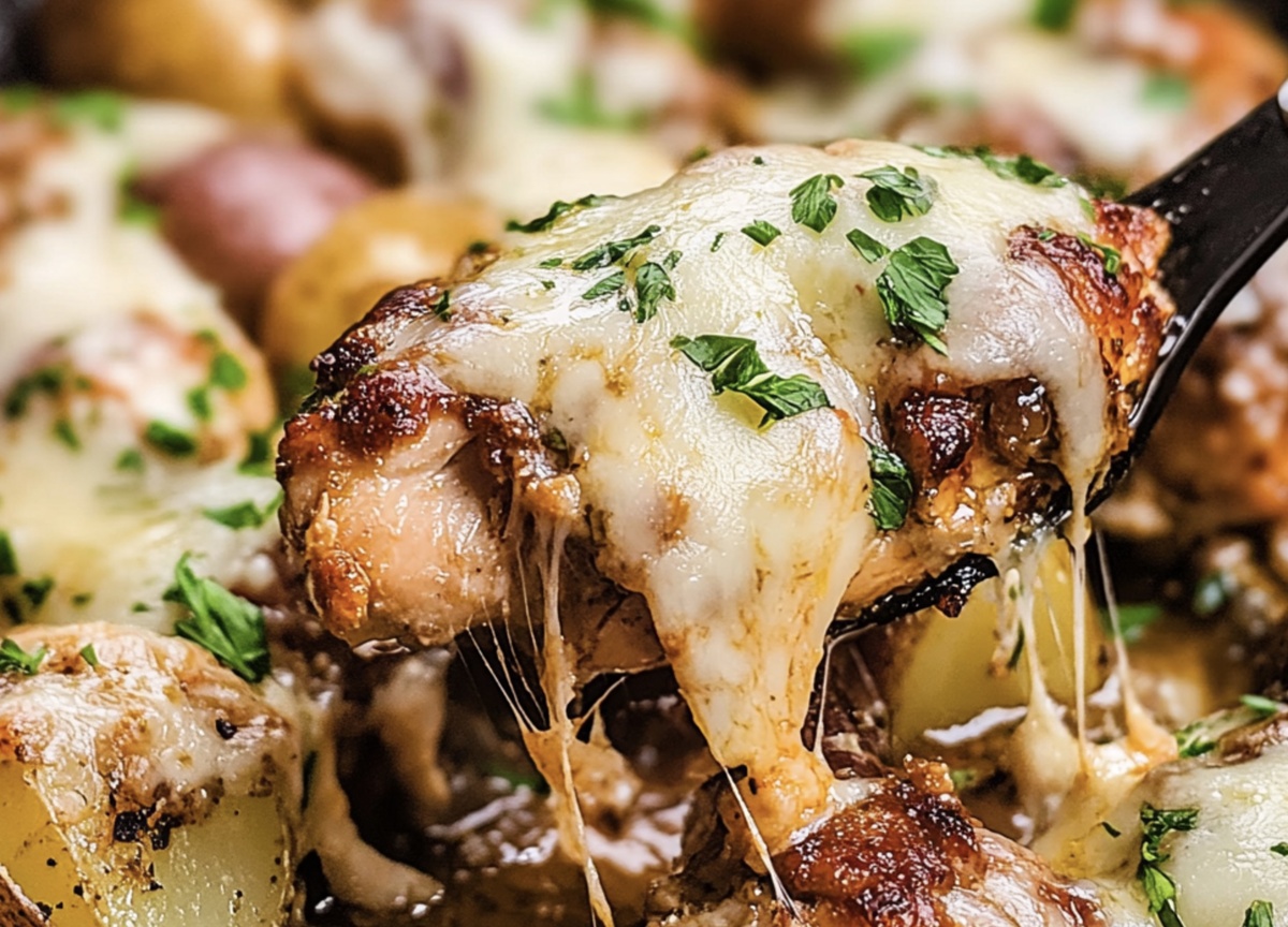 Hearty Skillet Garlic Parmesan Chicken & Potatoes Recipe