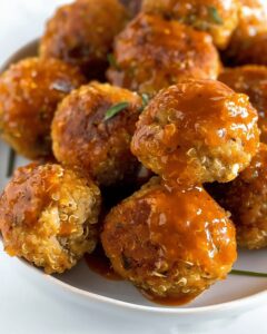 Buffalo Cauliflower Quinoa Meatballs Recipe