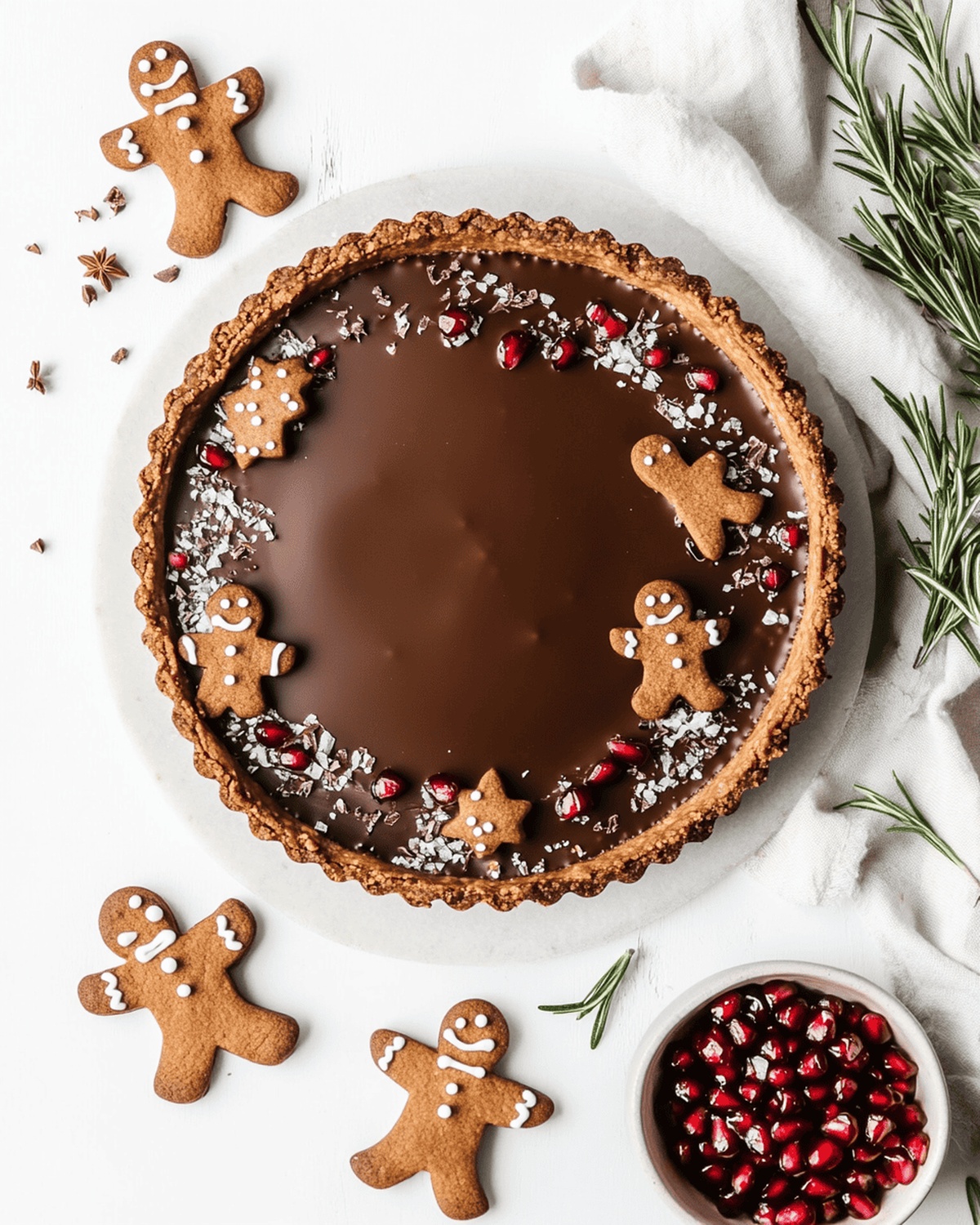Decadent Vegan Gingerbread Chocolate Tart Recipe