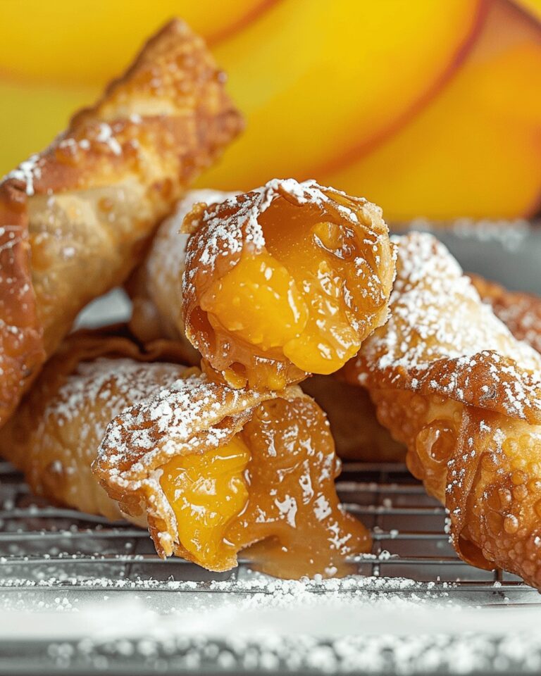 Peach Egg Rolls Recipe