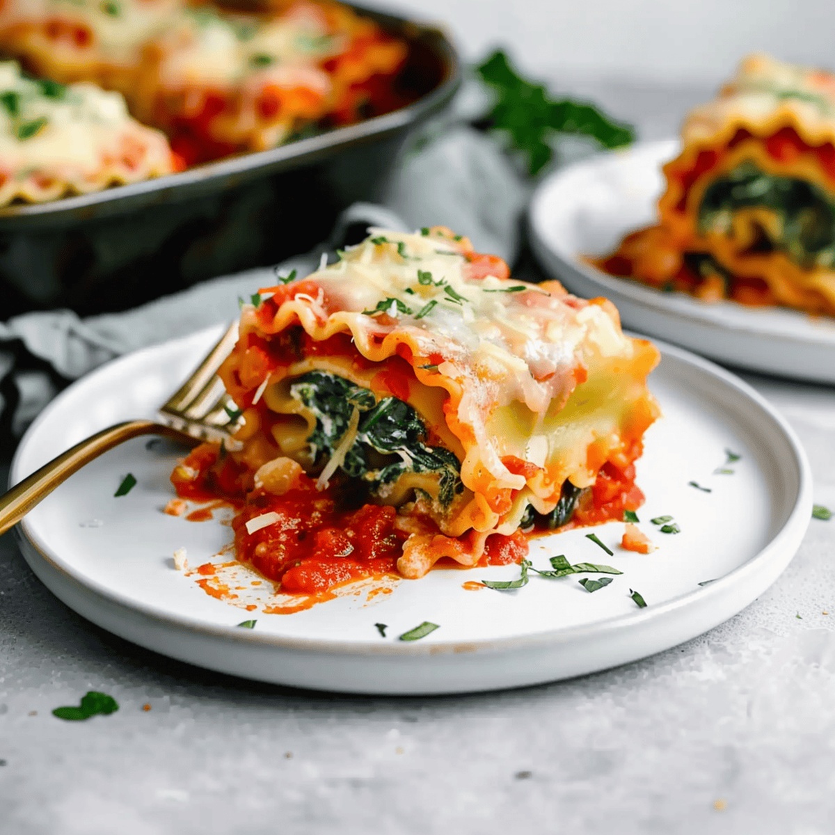 Spinach Lasagna Roll-Ups Recipe