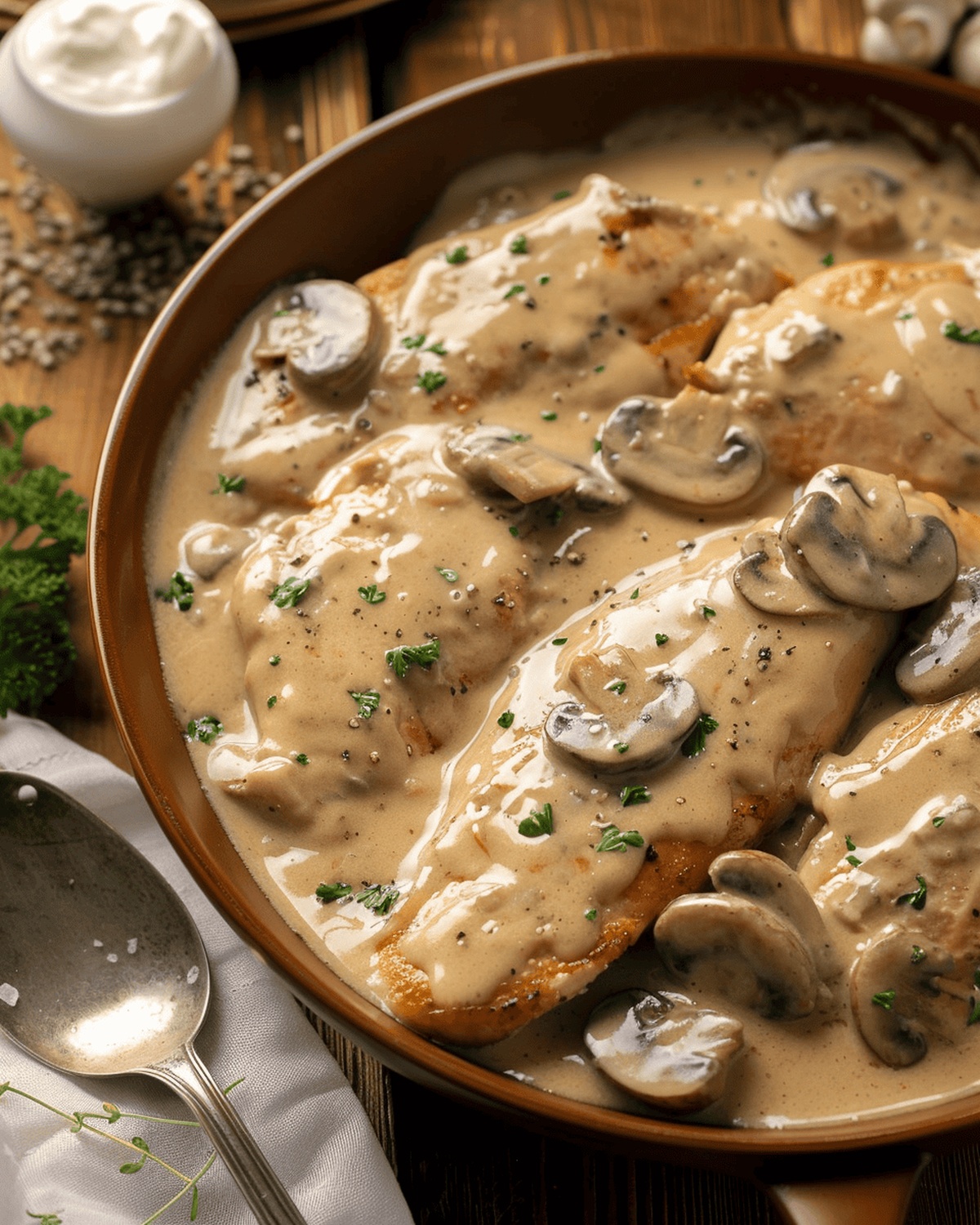 Silky Mushroom Chicken Recipe