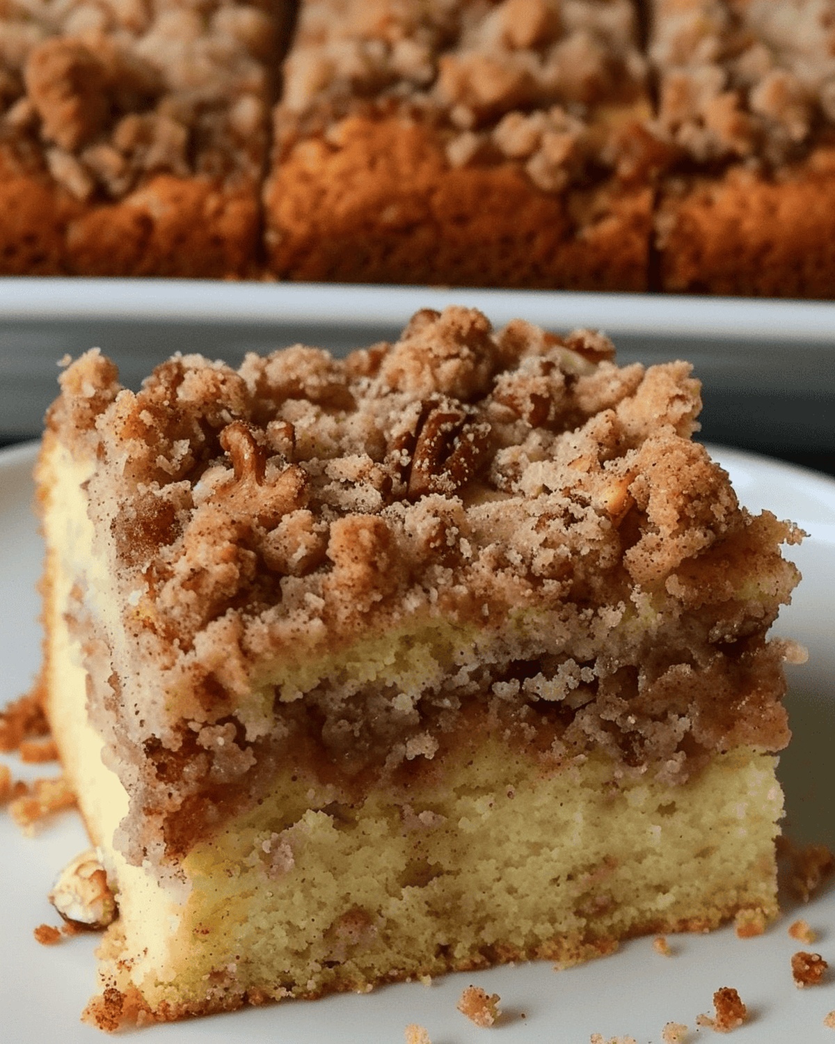 Moist Cinnamon-Walnut Sour Cream Coffee Cake Recipe