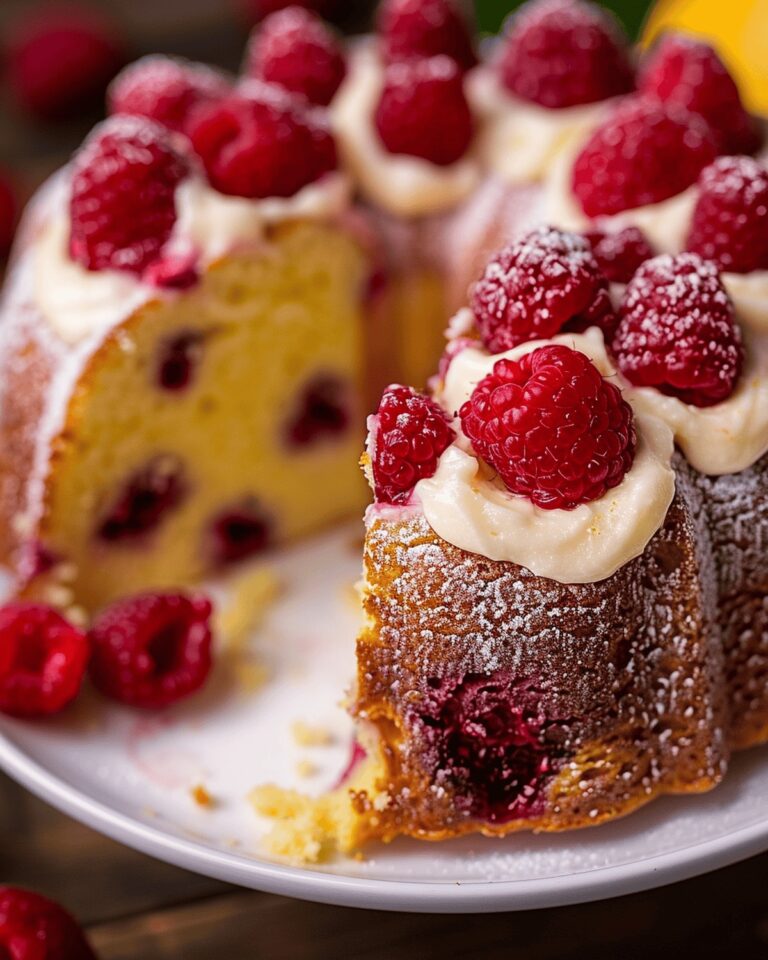 Zesty Lemon Raspberry Bundt Cake Recipe