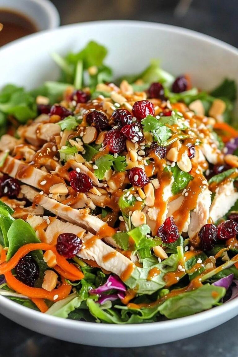 Bright Asian Chicken Cranberry Salad Recipe