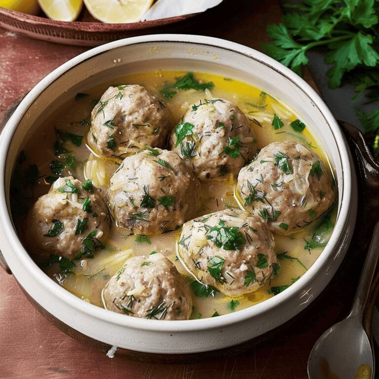 Greek Meatballs with Lemon and Arugula Recipe