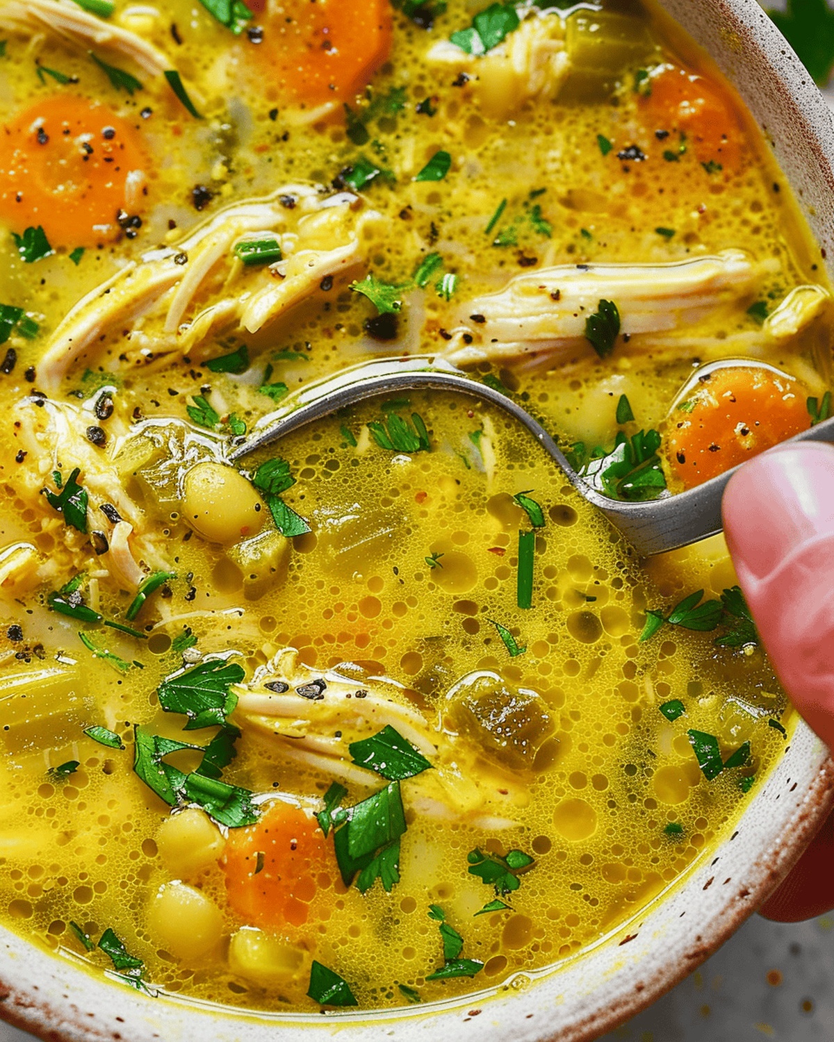 Creamy Coconut Turmeric Chicken Soup Recipe