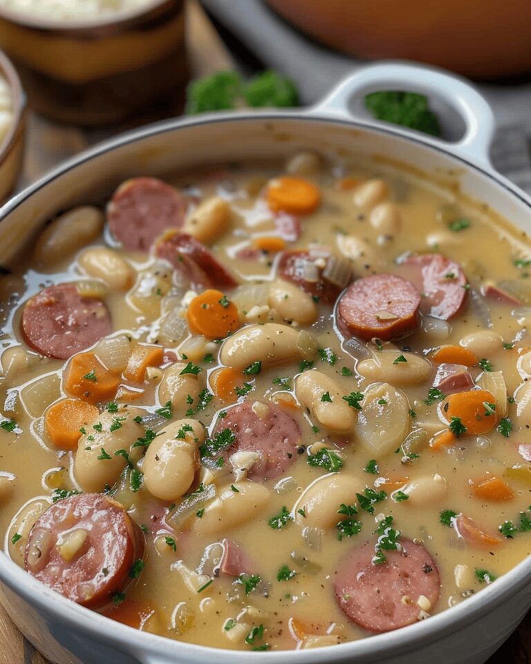 Creamy Bean Soup with Kielbasa Recipe