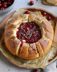 Baked Brie Cranberry in Bread Bowl Recipe