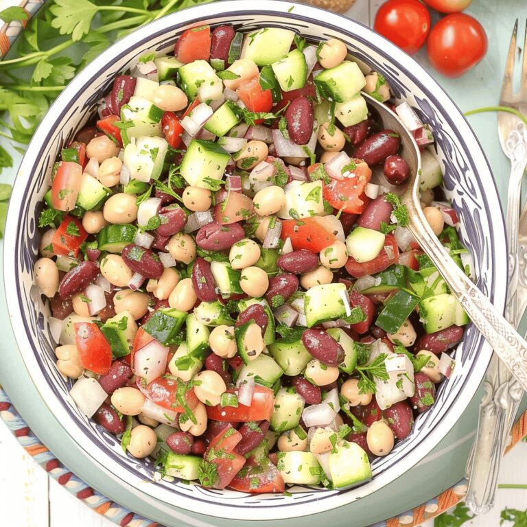 Zesty Mediterranean Bean Salad Recipe