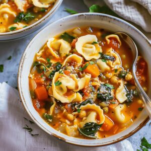 Veggie-Loaded Tortellini Soup Recipe
