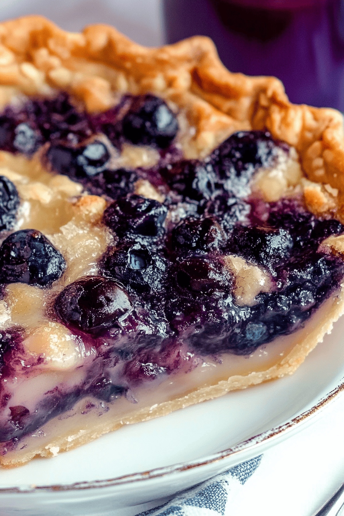 Creamy Blueberry Custard Pie Recipe