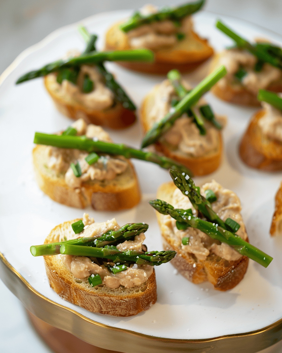 Cold Asparagus Crostini Appetizer Recipe