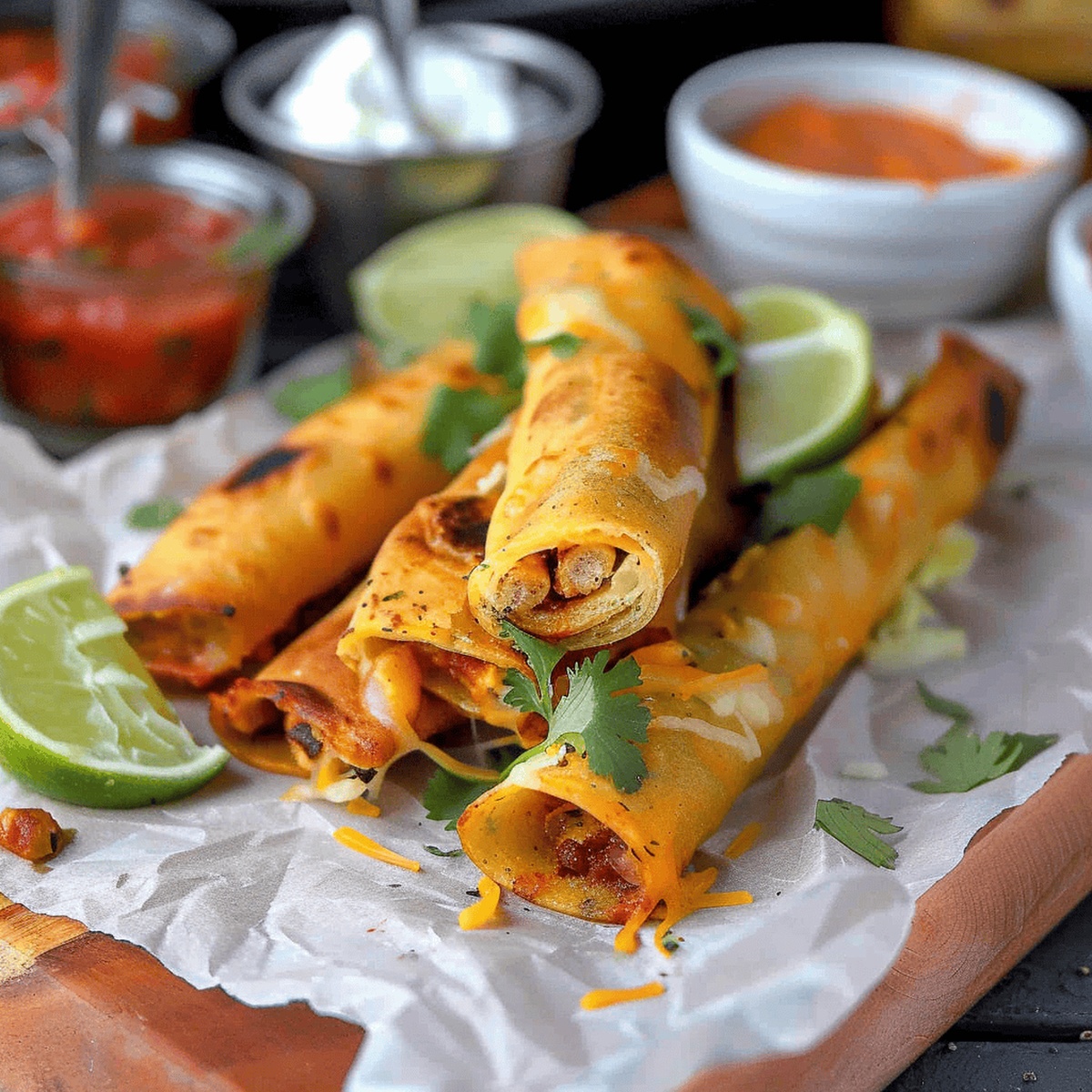 Crispy Chicken and Pepper Jack Cheese Taquitos Recipe