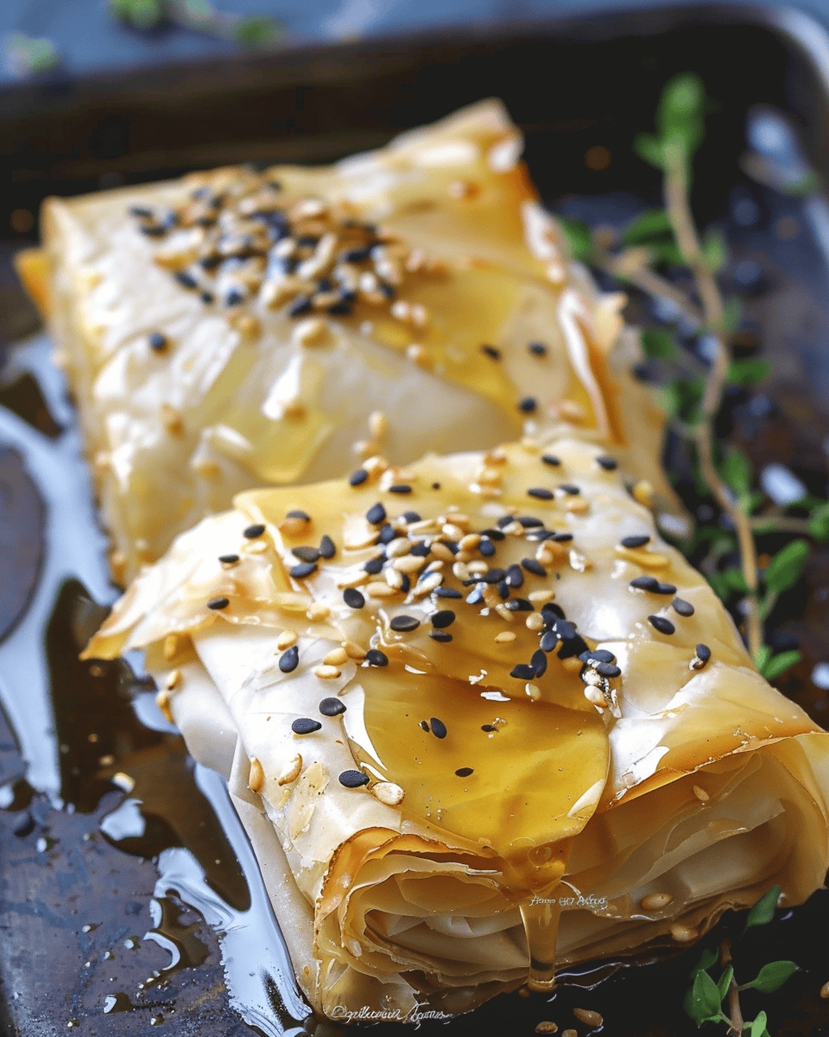 Phyllo-Wrapped Feta Delight with Honey Drizzle Recipe