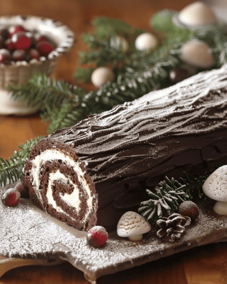 Elegant Chocolate Hazelnut Yule Log Recipe