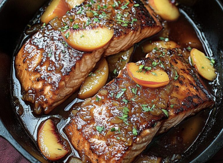 Succulent Bourbon Peach Salmon Recipe