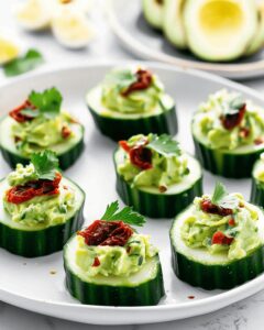 Avocado Goat Cheese Cucumber Appetizers Recipe