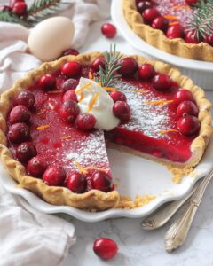 Velvety Cranberry Custard Pie Recipe