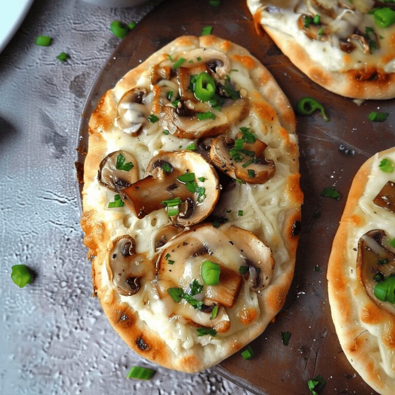 Mushroom Jalapeno Naan Pizza Recipe