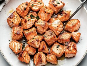 Crispy Air Fryer Salmon Bites Recipe