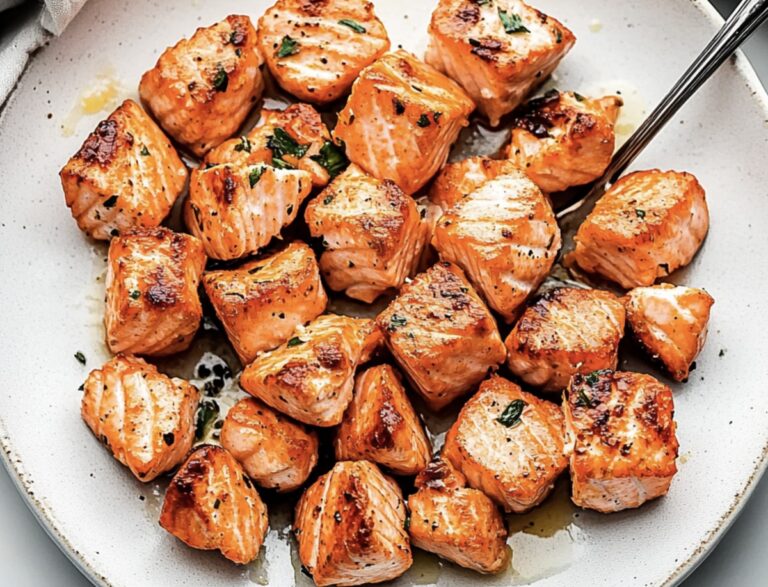 Crispy Air Fryer Salmon Bites Recipe