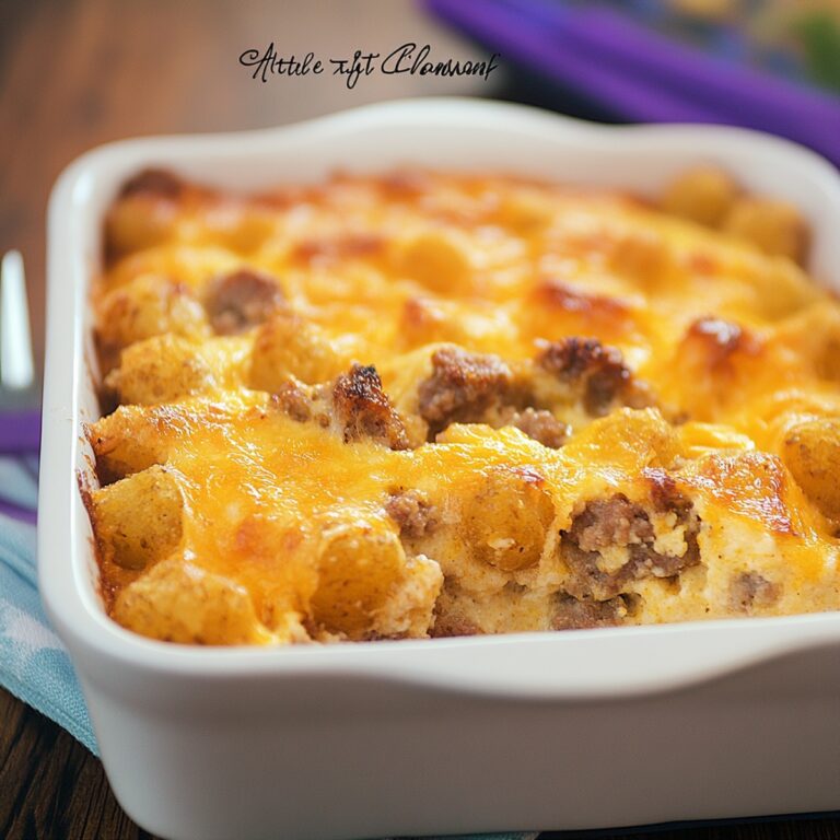 Hearty Tater Tot Sausage Breakfast Casserole Recipe