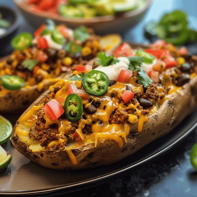 Taco Stuffed Baked Potatoes Recipe