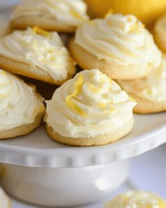 Irresistible Butter Cookies with Lemon Cream Cheese Frosting Recipe