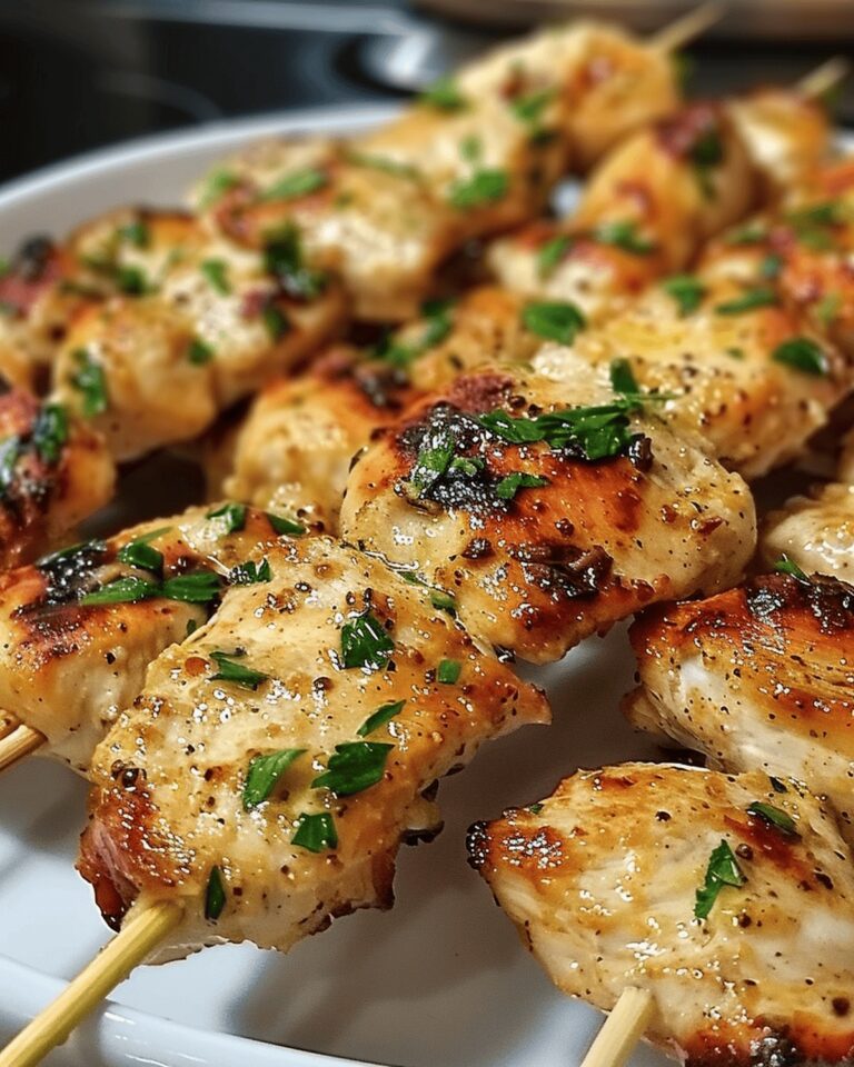 Zesty Garlic Parmesan Chicken Skewers Recipe