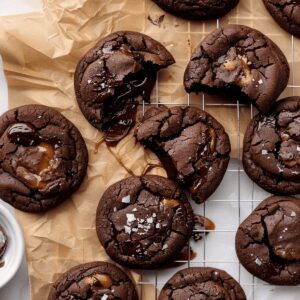 Salted Caramel Dark Chocolate Cookies Recipe