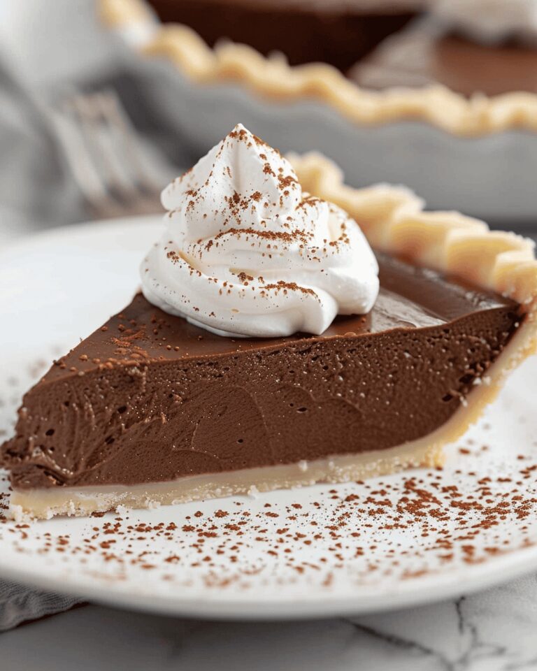 Silky Cocoa Custard Pie Recipe
