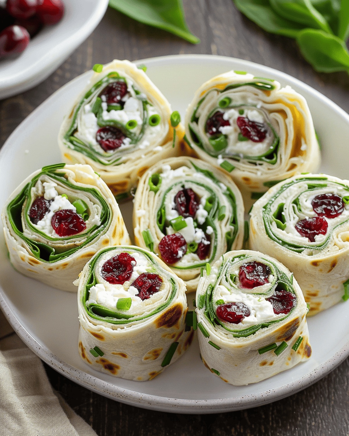 Crispy Cranberry Feta Tortilla Rolls Recipe