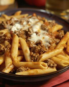 Hearty Cheesy Penne with Beef Bake Recipe
