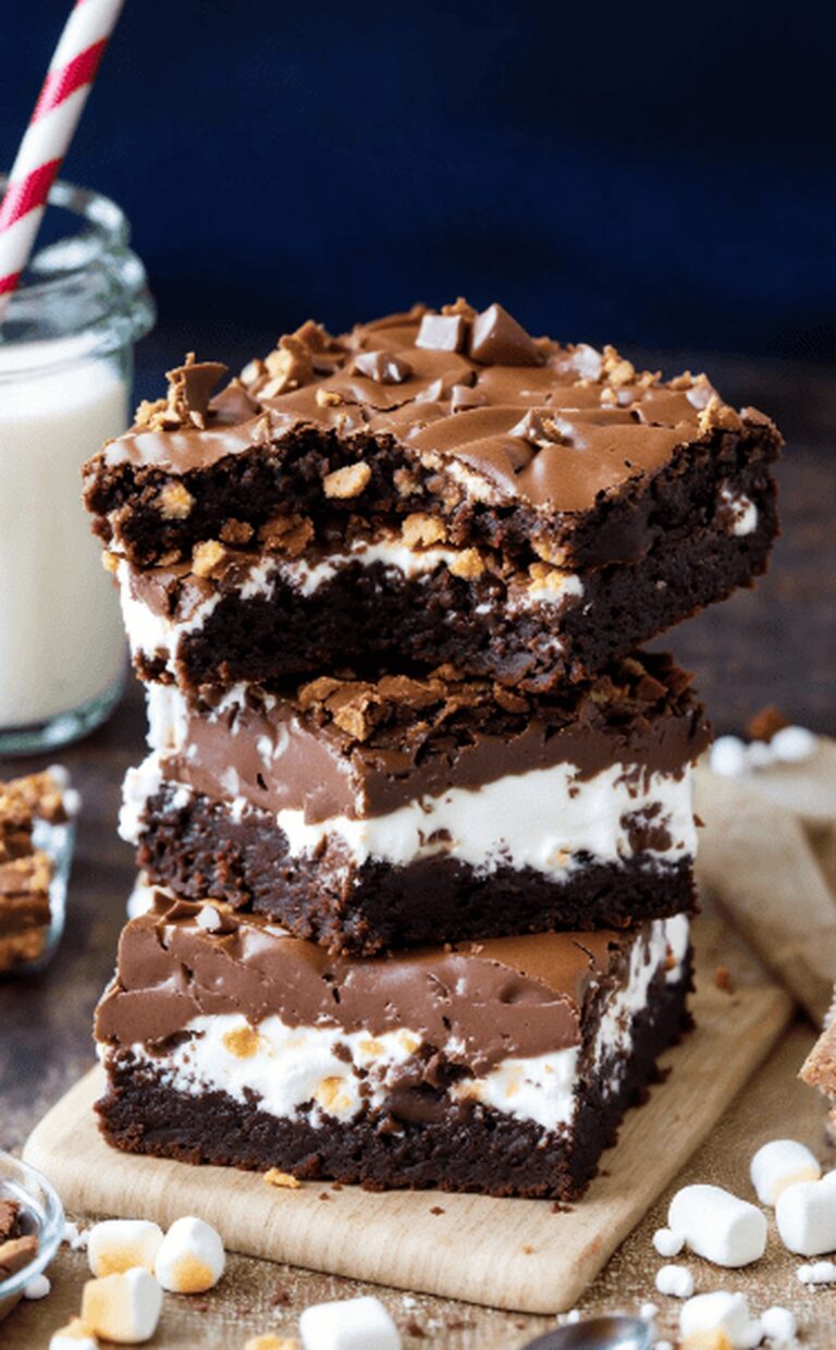 Flourless Marshmallow Crunch Brownies Recipe