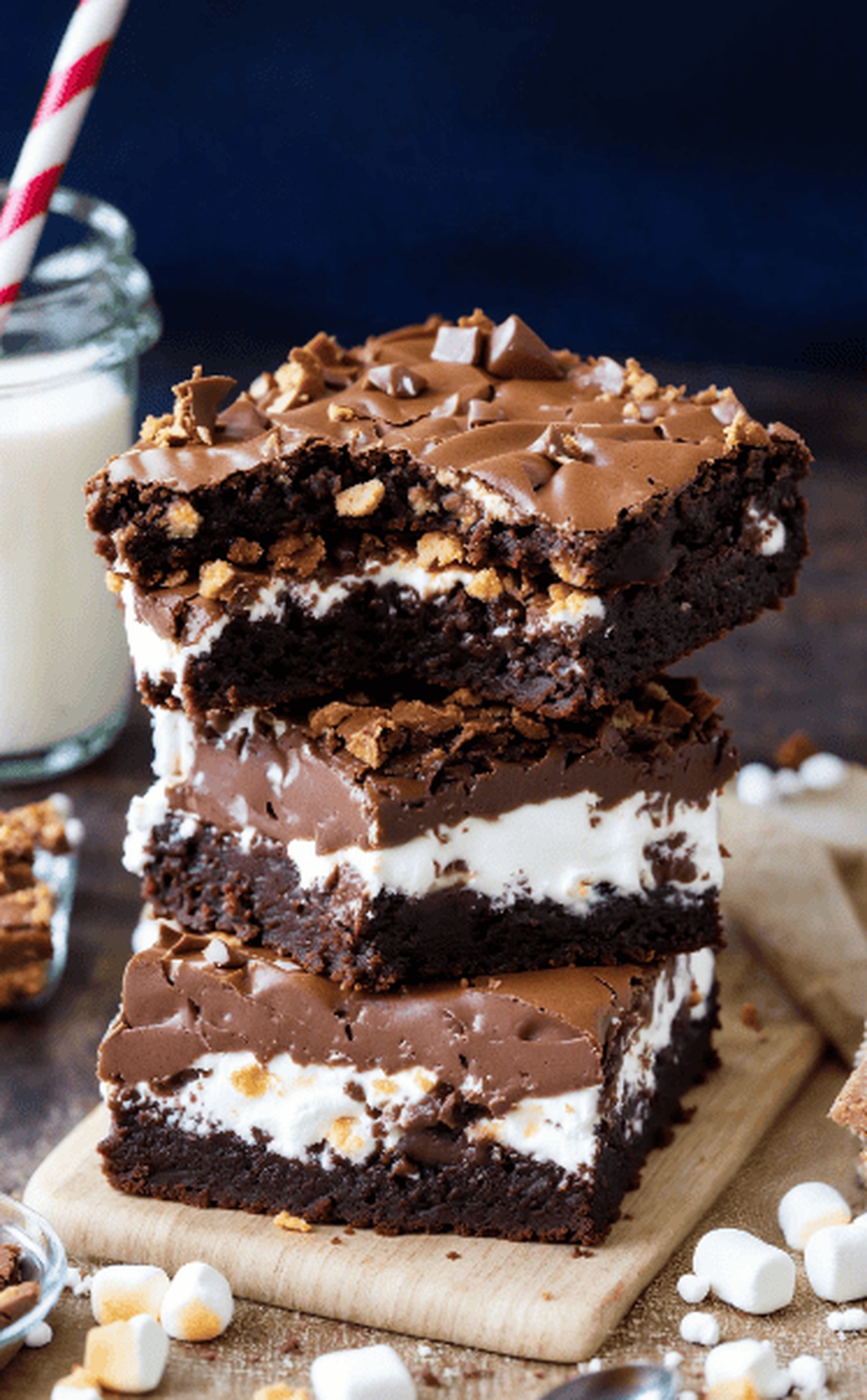 Flourless Marshmallow Crunch Brownies Recipe