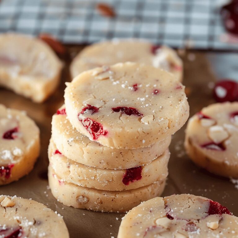 Cherry Almond Shortbread Cookies Recipe