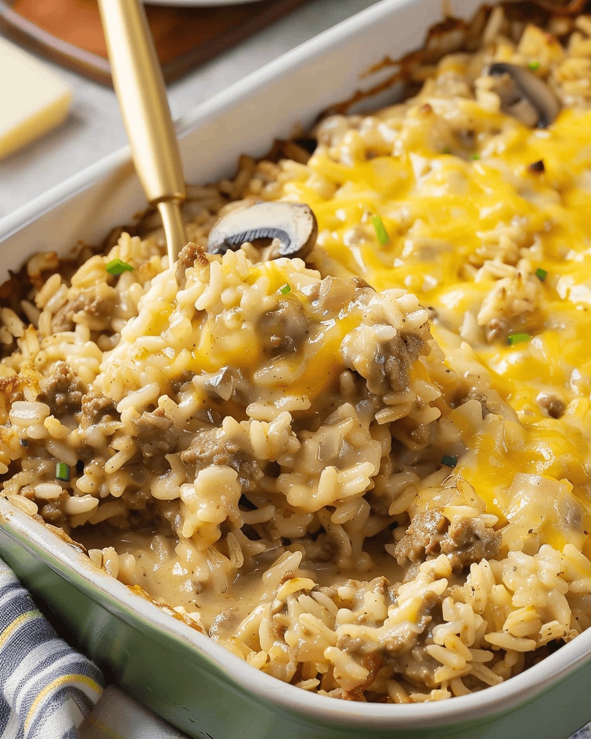 Hearty Cheesy Beef and Rice Recipe