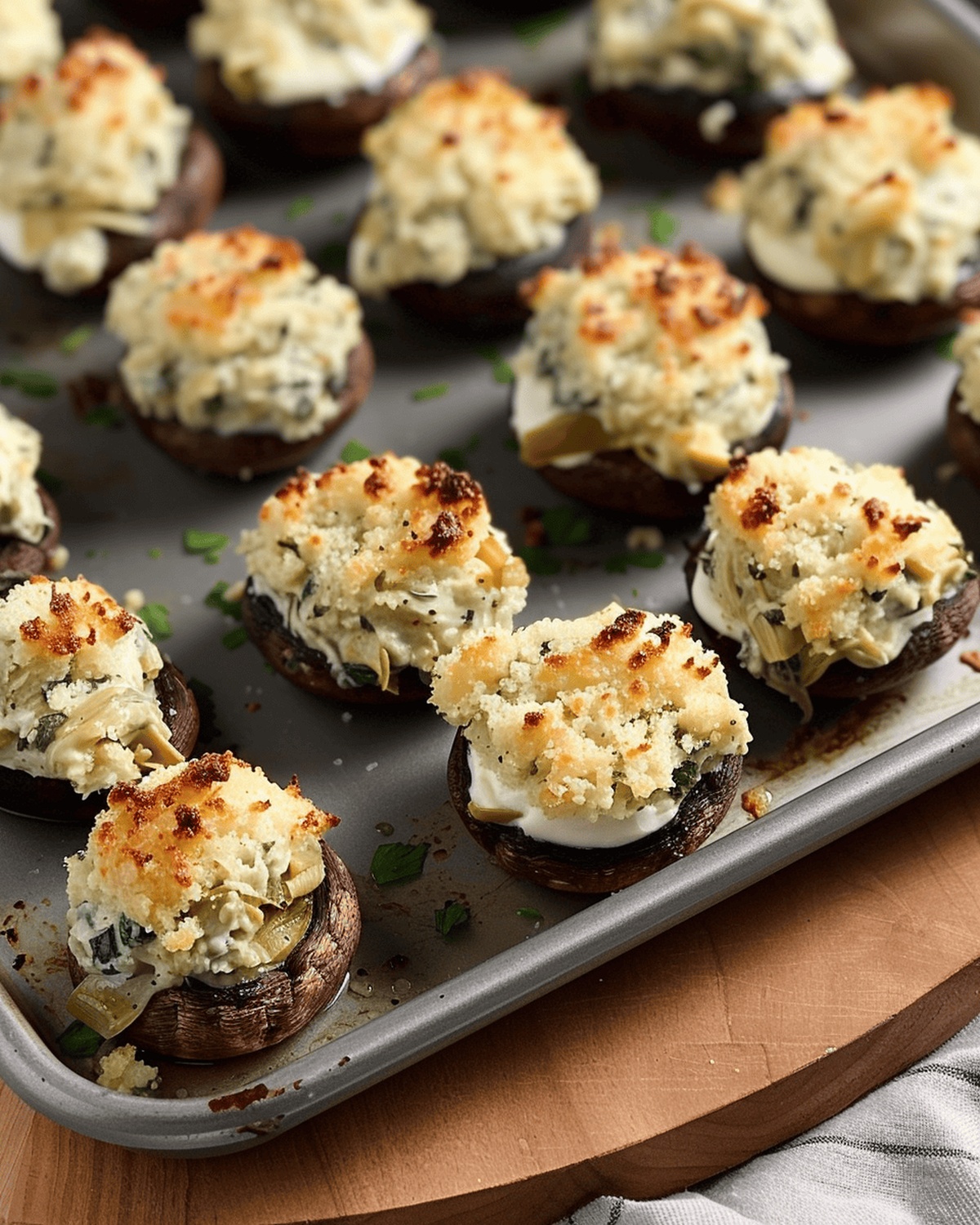 Delectable Spinach and Artichoke Stuffed Mushroom Bites Recipe