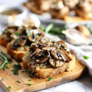Garlic Swiss Mushrooms on Toast Recipe