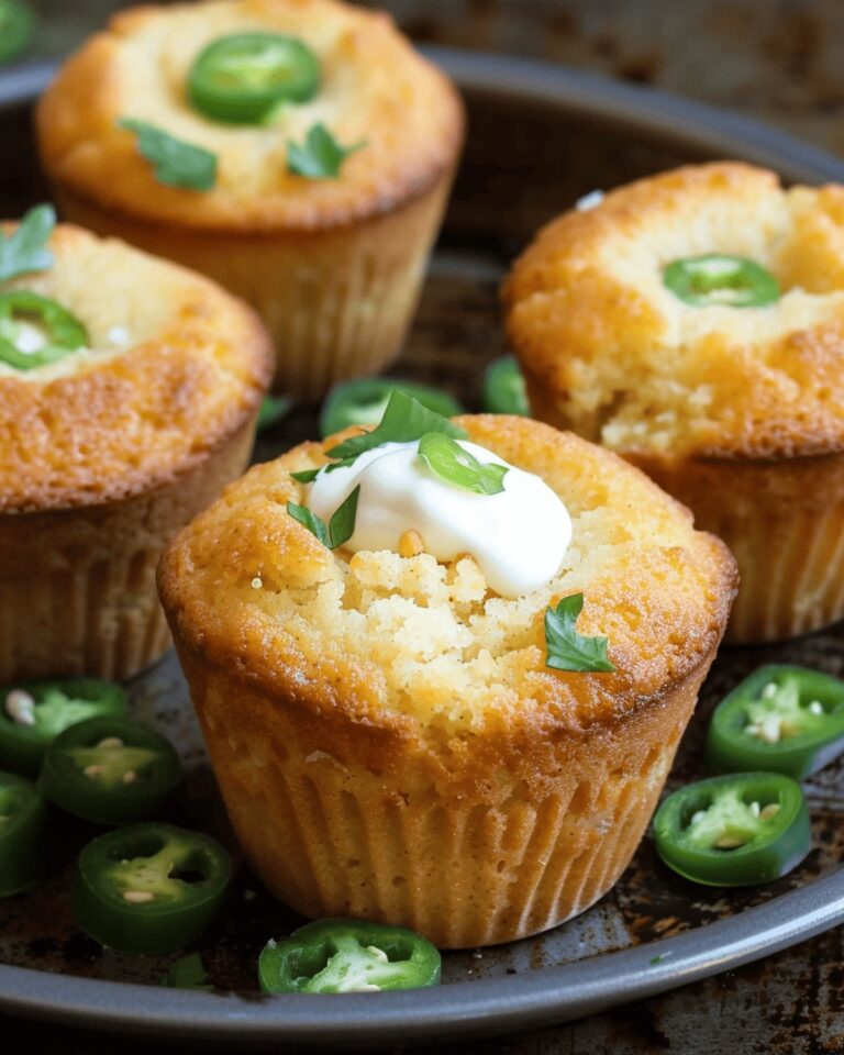 Fiery Jalapeño Cornbread Muffins with Spicy Cream Cheese Center Recipe
