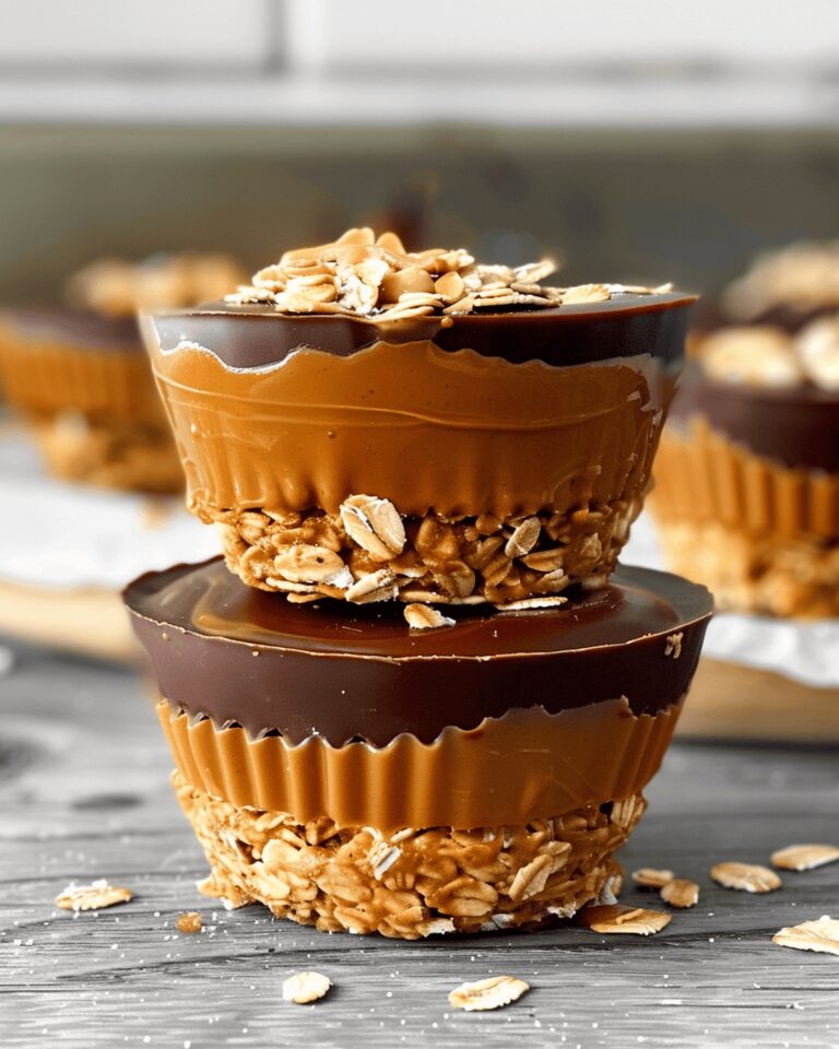 Creamy Peanut Butter Chocolate Oat Cups Recipe
