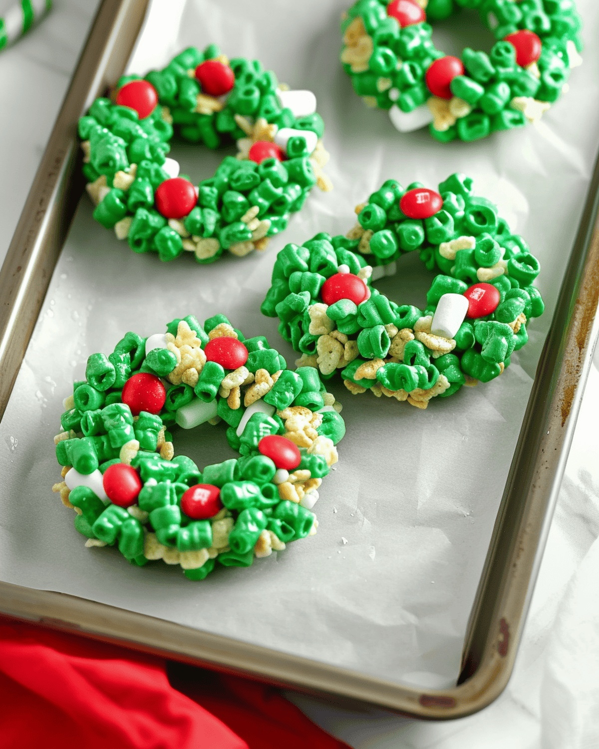 Sweet Holiday Cornflake Wreath Treats Recipe