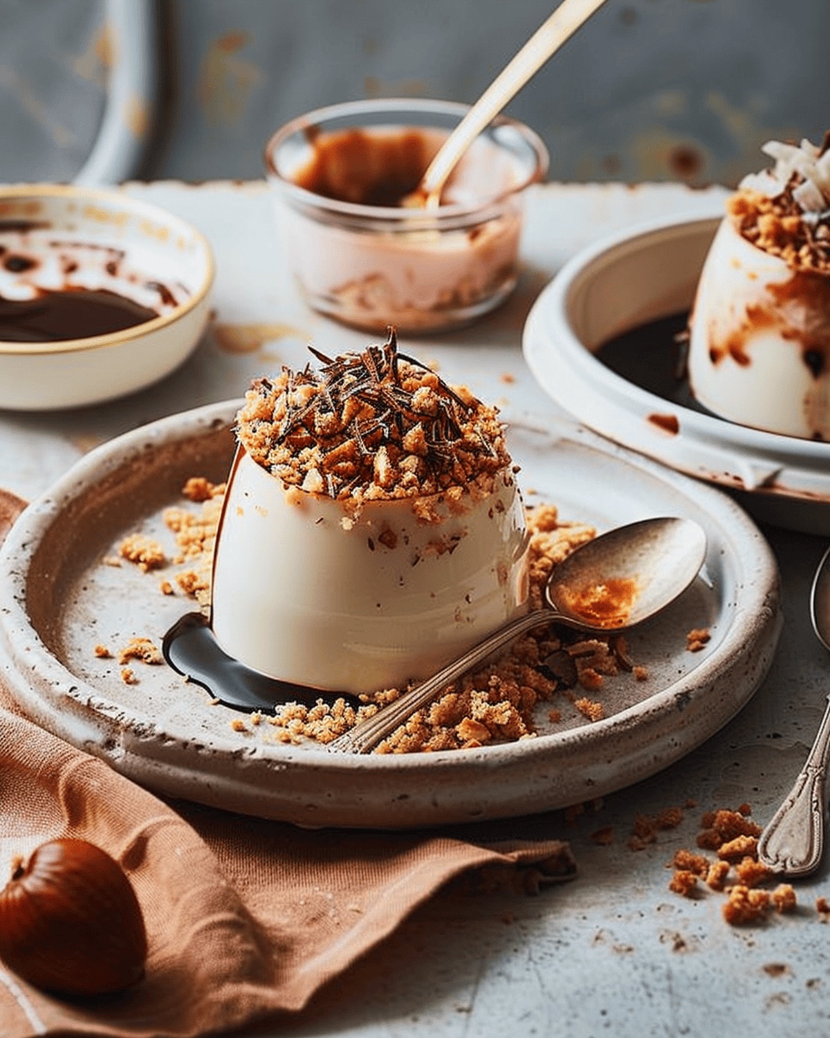 Hazelnut Panna Cotta with Chocolate Ganache Recipe