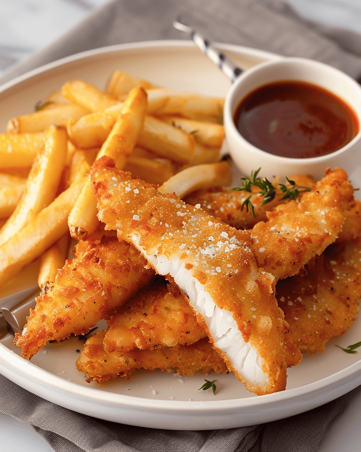 Crunchy Beer-Battered Cod with Fries Recipe
