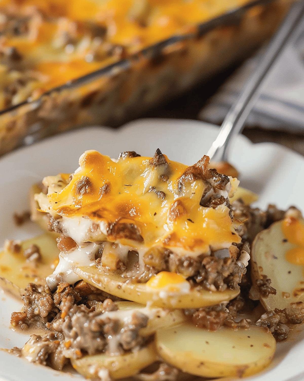 Rustic Ground Beef and Potato Bake Recipe