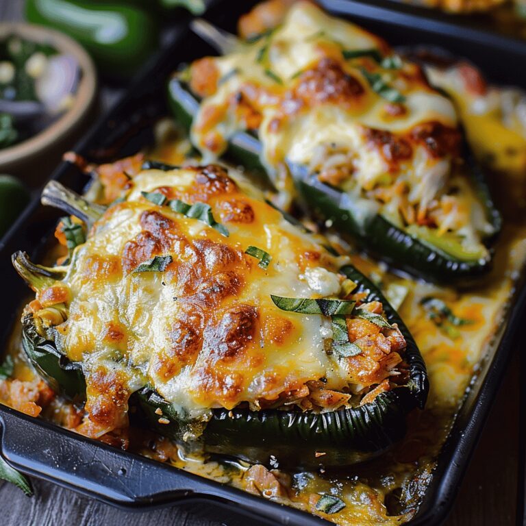 Savory Chicken Stuffed Poblano Peppers Recipe