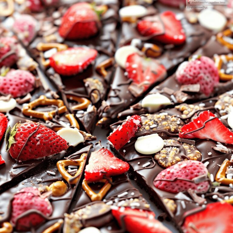 Strawberry Chocolate Pretzel Bark Recipe