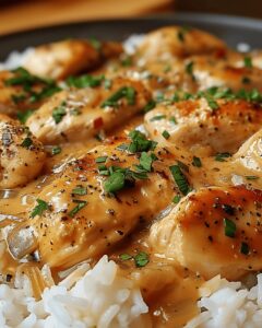 Hearty Smothered Chicken and Rice Bake Recipe
